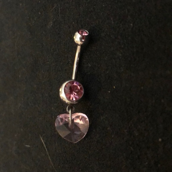 Pink dangling belly ring - Picture 1 of 1